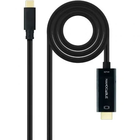 CONVERSOR USB-C A HDMI 1.4 4K 5 M NEGRO NANOCABLE CONVERSOR USB-C A HDMI 1.4 4K 5 M NEGRO NANOCABLE